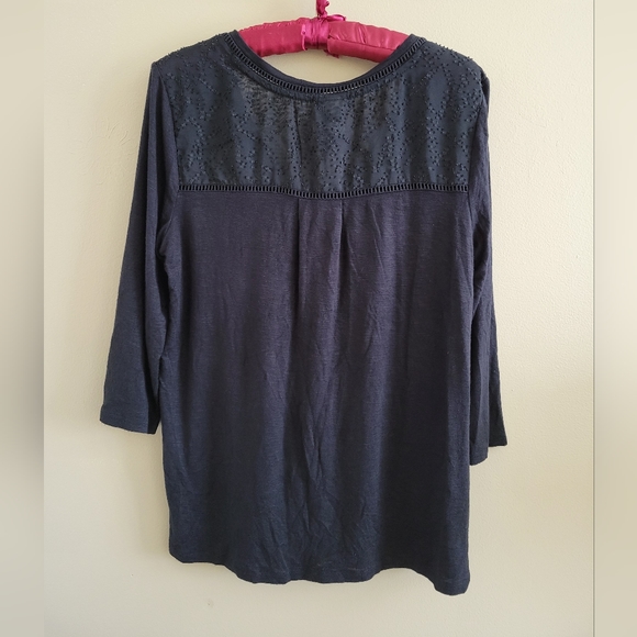 Anthropologie Dolan | Left Coast Collection Black Blouse Top Shirt Medium - Picture 2 of 6